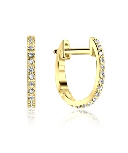 Gold Palted Silver Huggies Earring HO-1602-GP